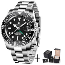 Load image into Gallery viewer, PAGANI DESIGN 2020 Luxury Men Mechanical Wristwatch Stainless Steel GMT Watch Top Brand Sapphire Glass Men Watches reloj hombre