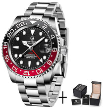 Load image into Gallery viewer, PAGANI DESIGN 2020 Luxury Men Mechanical Wristwatch Stainless Steel GMT Watch Top Brand Sapphire Glass Men Watches reloj hombre